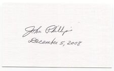 John L. Phillips Signed 3x5 Index Card Autographed NASA Astronaut Space picture