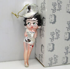 Vintage 2000 Bright Ideas Betty Boop 2001 New Years Blown Glass Ornament Top Hat picture
