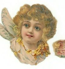 1880s-90s Victorian Die-Cut Beautiful Fairy Angel Fab P216 picture