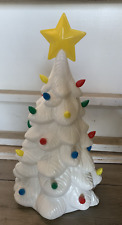 Nostalgic Vintage Christmas Tree White LED Blow Mold Decor 24
