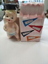  Vintage 1961 Ceramic Baby Planter And Bank Graduate Canada Sampson Japan 5108A picture