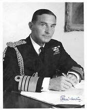 Lord Peter Hill-Norton UK Admiral Signed B&W 6x8 Glossy Photo NATO Chair COA picture