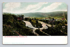 UDB Postcard Reading PA Pennsylvania Mount Penn Boulevard Blvd Town View picture