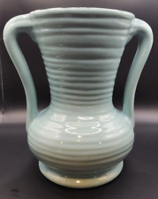 Vintage Haeger pottery blue urn vase mid modern                            62 picture