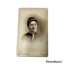 Cabinet Card Woman Victorian Turn of the Century Vintage Antique Derstine picture