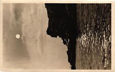 Vintage Postcard- A rocky shore at night UnPost 1910 picture