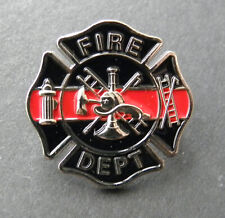 FIREFIGHTER FIRE FIGHTER HONOR SHIELD DEPT BADGE LAPEL PIN 1 INCH EMBOSSED picture