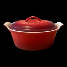Vintage Le Creuset Oval Terrine, Red, 9.5x6x6.5 picture
