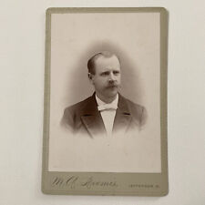 Antique Cabinet Card Photo Man Mustache Jefferson OH ID John Ford Baptist Pastor picture