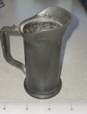 Antique 1800s Heavy Pewter 1 DECILITER Measure Cup Pitcher - 4