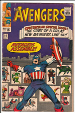 Avengers 16 1965 Marvel Comics 3.0 GD/VG KEY HAWKEYE WITCH QUICKSILVER JOIN TEAM picture