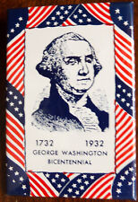 Vintage 1732-1932 George Washington Bicentennial Rectangular Pin Button Pinback picture