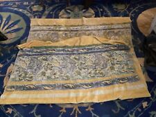 April Cornell Floral Chenille Throw Blanket BLUE YELLOW Green very rare Vtg picture