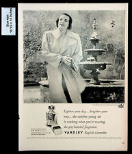 1948 Yardley English Lavender Soap Woman Bird Fountain Vintage Print Ad 28254 picture
