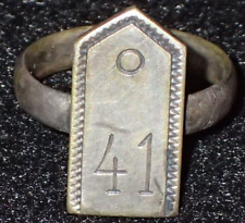 WWI Imperial German Army 41st Infantry Division Shoulder Strap Trench Ring Sz 9 picture