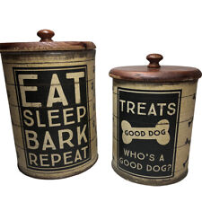 Primitives by Kathy Rustic Treat Tin, 2-piece, Sleep, Bark, Repeat picture
