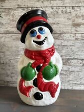 Vintage snowman blow mold 18