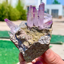 195G Natural Cruze Crystal Transparent Amethyst Cluster Mineral Specimen -Mexico picture