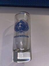 Vintage Shot Glass Yellowstone National Park Bison Clear Tall 4