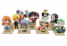 9Pcs/Set One Piece Luffy Zoro Sanji Nami Brook Japanese Anime Figures Gift TOY picture