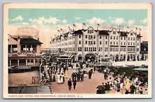 North End Hotel & Boardwalk Ocean Grove New Jersey — Antique Postcard c. 1915 picture