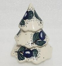 Vintage Polish Pottery Boleslawiec Unikat Blueberries Ceramic Tree 5