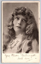 Vintage Postcard Lovely Woman With Long Curly Hair Actress? Posted MY 11 1904 picture