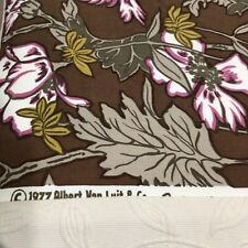 Vintage Albert Van Luit Designer Fabric 1977 Rare MCM Find Brown Multicolor Hues picture