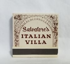Vintage Salvatore's Italian Villa Restaurant Matchbook Michigan Advertising Full picture