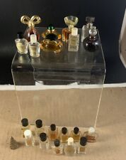 Vintage Perfume Sample Bottle Lot Display Labels Empty Set France Mini Miniature picture