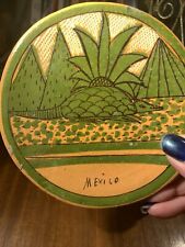 Vintage Hand Painted Pottery Small Dish~5”~Armadillo~Southwest Decor~Mexico picture