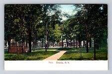 Oneida NY-New York, Scenic Views in Park, Antique Vintage Souvenir Postcard picture