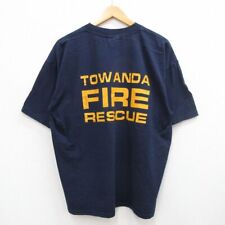 Xl/Used Short Sleeve Vintage T-Shirt Men'S 00S Fire Department Large Size Cotton picture