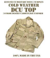 VG US MILITARY MEN'S MEDIUM DCU COLD WEATHER COAT SHIRT TOP DESERT CAMO UNIFORM picture