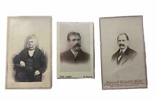 (3) CDV Cabinet Card Photo San Francisco California Neck Besrd And Two Mustsche picture