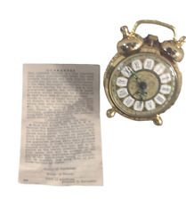 Rare Vintage Linden Brass wind up Alarm clock marked West Germany 3.5” Travel picture