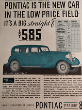Vintage Ad Advertisement 1933 PONTIAC Big Straight 8 $585.00 picture