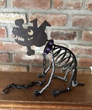 Vintage Halloween Partylite Sticks The Dog Skeleton Candle Holder picture
