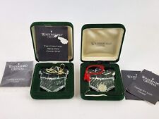 Set of 2 Waterford Crystal Memories Ornament Collection Gift 1996 Gift Box picture