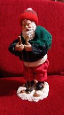  Santa Skiing christmas decorations vintage picture