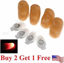 2x LED Finger Thumbs Light red Color Magic Prop Party Bar Show  Lamp picture