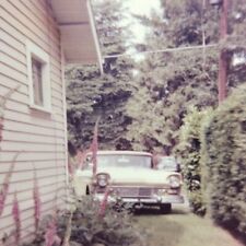Vintage Real Photo ~ 1960s Car Parked Next to House ~ 3.5