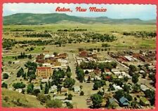 Vintage Raton New Mexico, Gas Station, Stores, Homes Postcard picture
