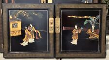 Set Of Antique Chinese Coromandel Lacquer Cabinet Panels picture