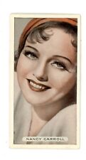 Nancy Carroll Ardath Famous Film Stars 1934 Card Tobacco Photo #22 Of 50 picture