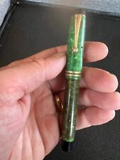 Vtg Parker Duofold Fountain Pen Marbled Green Untested picture