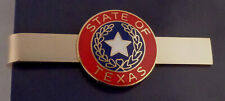 Texas State Seal Red & Gold Tie Bar TX 3/4