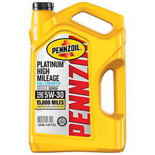 Pennzoil Platinum High Mileage Full Synthetic 5W-30 Motor Oil, 5 Quart picture