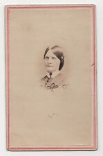 ANTIQUE CDV CIRCA 1860s JOHN SCHOFIELD GORGEOUS YOUNG LADY IN DRESS FRANKFORD PA picture