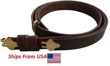 M1907 MILITARY LEATHER RIFLE SLING WW1 PREMIUM DRUM DYED LEATHER picture